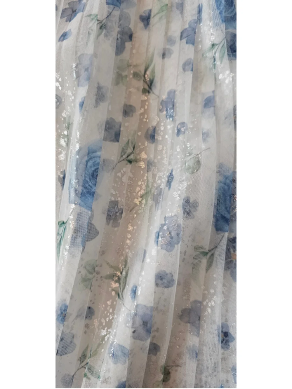 Doe A Dear Floral Tulle Dress Toddler Girls Size 2T White and Blue